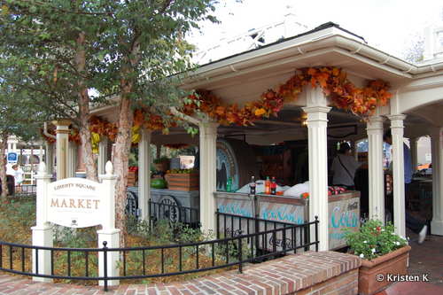 The Simple Colonnade Is Decorated Seasonally