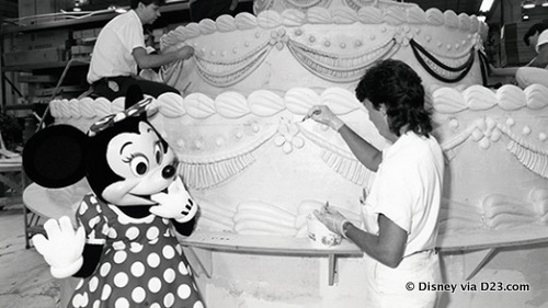 Minnie Helps Decorate Mickey's Birthday Cake