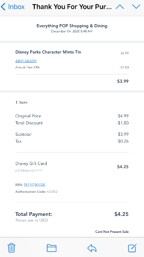Mobile Receipt