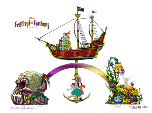 Peter Pan Festival of Fantasy Parade Concept Art