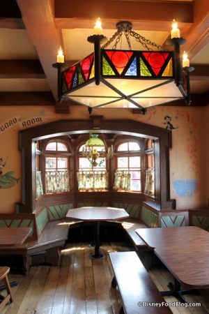 Window seat inside Pinocchio's Village Haus