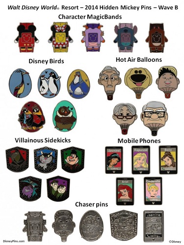 Walt Disney World Hidden Mickey pins