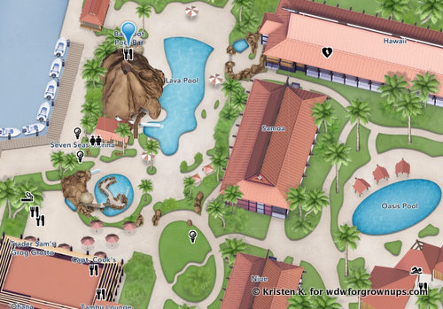 Lava Pool Is In The Middle Of All The Island Fun