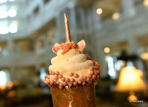 Rose Gold Unicorn Cupcake at the Grand Floridian