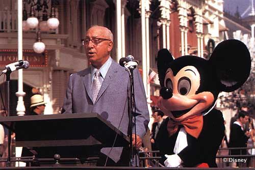 Roy O. Disney and Mickey Mouse