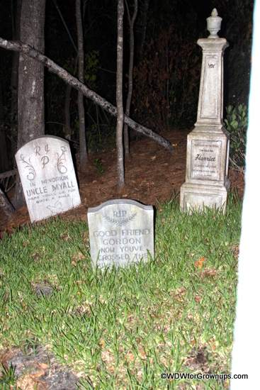 New Tombstones in the Haunted Mansion Queue