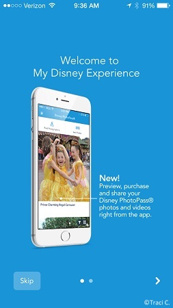 PhotoPass option updated in My Disney Experience app