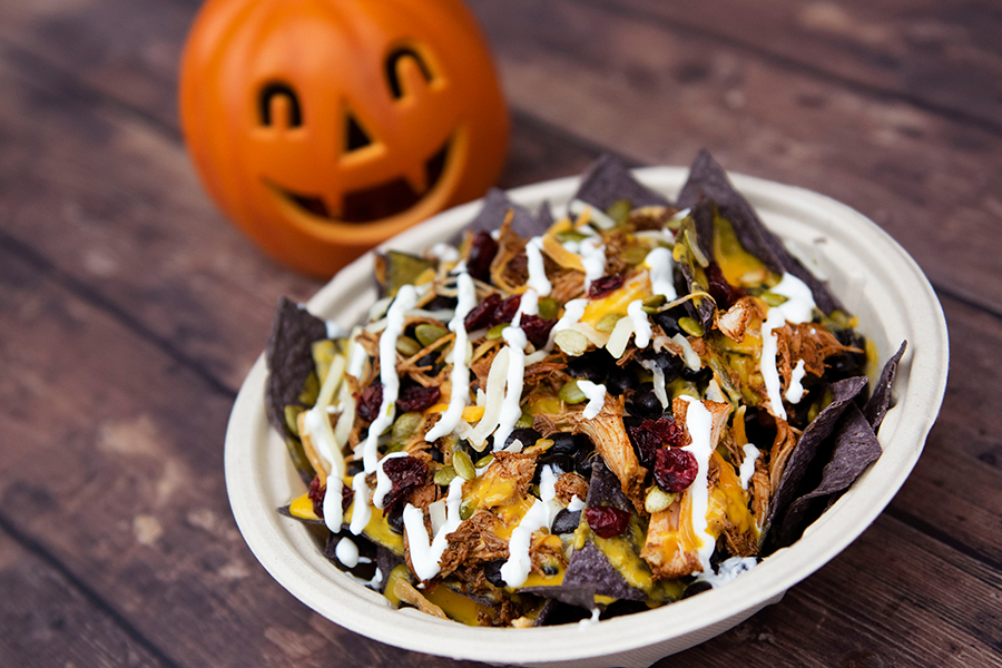 Chicken Adobo Nachos On The Halloween Menu