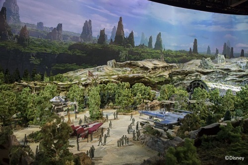 Disney reveals model of Star Wars lands