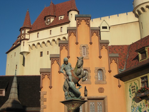 The town square in Epcot's Germany pavilion