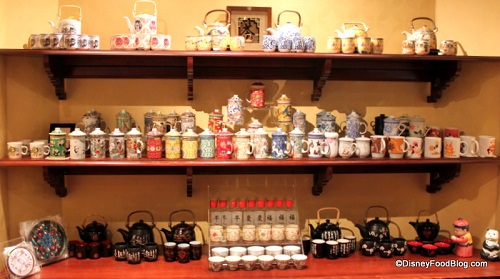 Teapots and cups in the House of Good Fortune