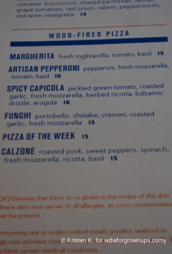 The Pizza Menu