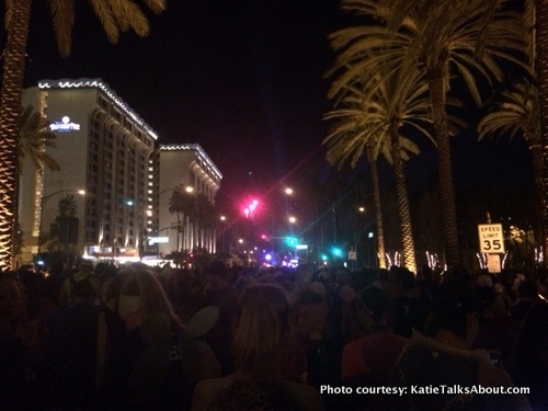 Lining The Streets Before the Race at Disney's Paradise Pier Hotel