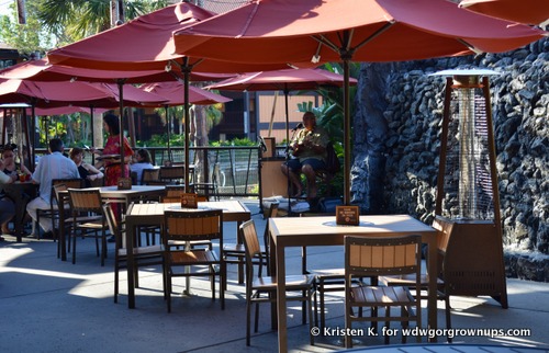 Umbrella Shaded Tables Dot The Tiki Terrace