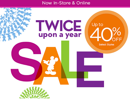 It's The Twice Upon A Year Sale at The Disney Store