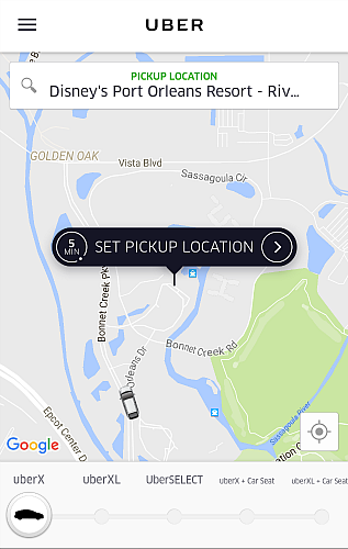 Set Your Pick Up Location and Track Your Driver