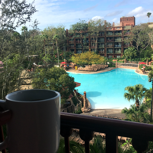 The Pool Makes A Great View For Morning Coffee On The Balcony