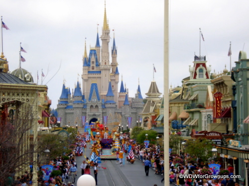 View of Parade from Train Station Second Floor