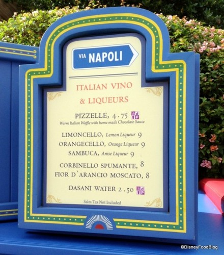 Via Napoli Donkey Cart Menu