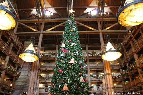 The 2014 Christmas tree at Disney's Wilderness Lodge